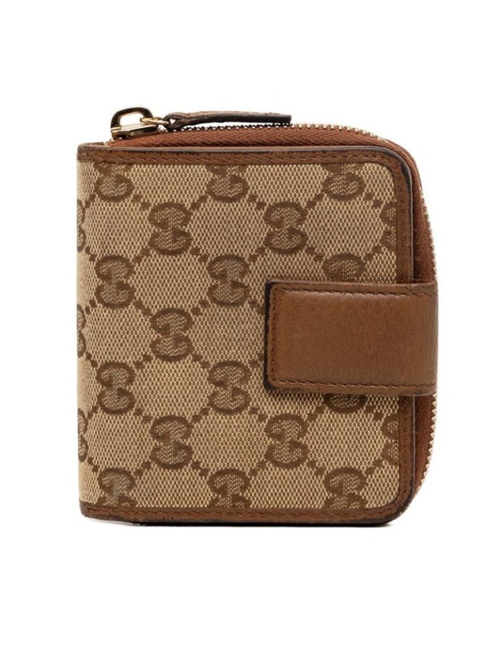 Gucci GG Canvas Bifold Wallet Beige Brown